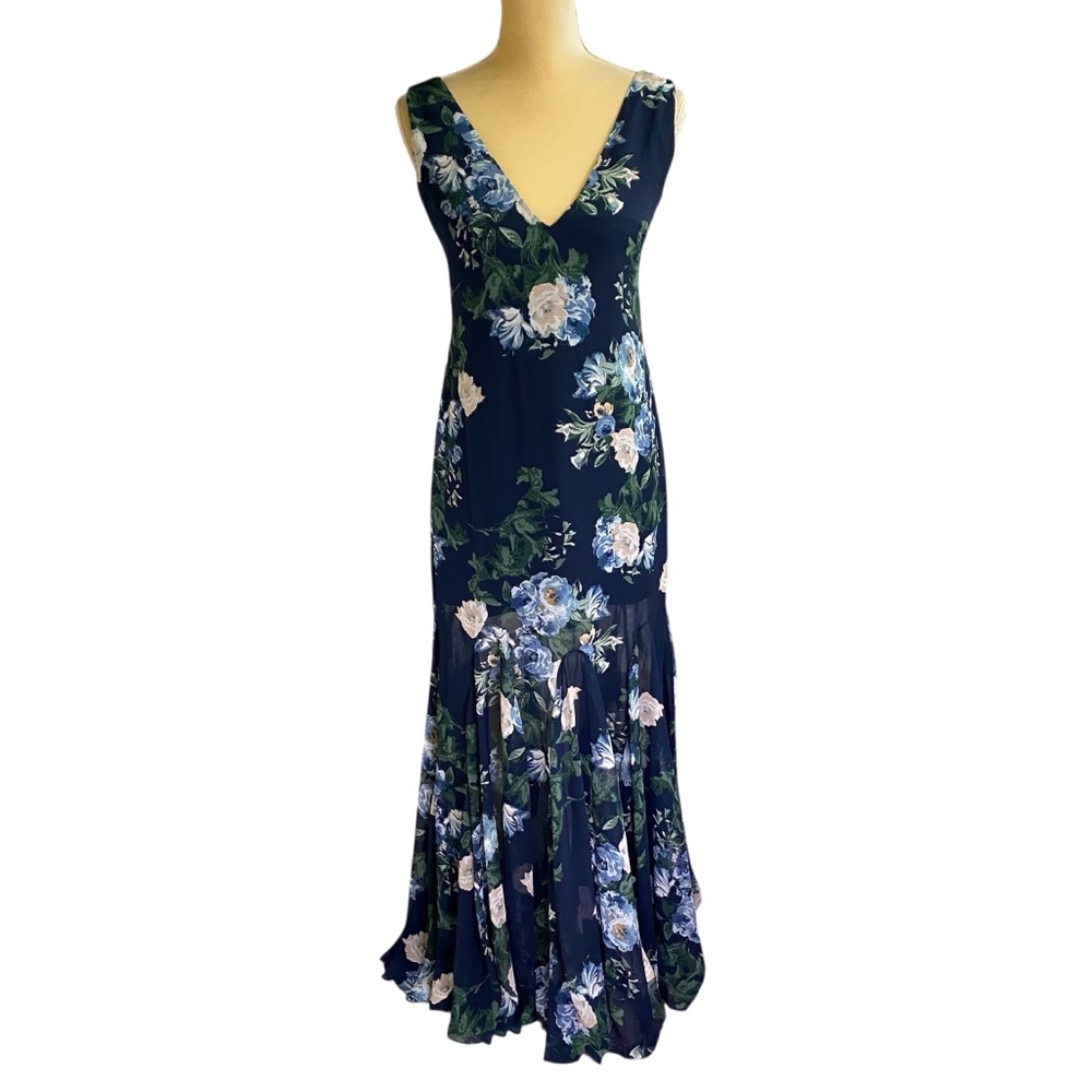 Abercrombie & Fitch Plunge Godet Skirt Maxi Dress NWT - Picture 2 of 12